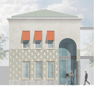 Bild des Anbaus der Musikschule