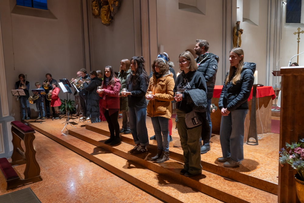 Die Jungbläser in der Kirche Hl. Dreifaltigkeit